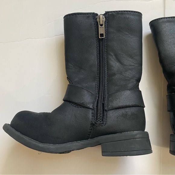 Frye & Co harness rivet black toddler riding boots EUC faux leather - Picture 8 of 10